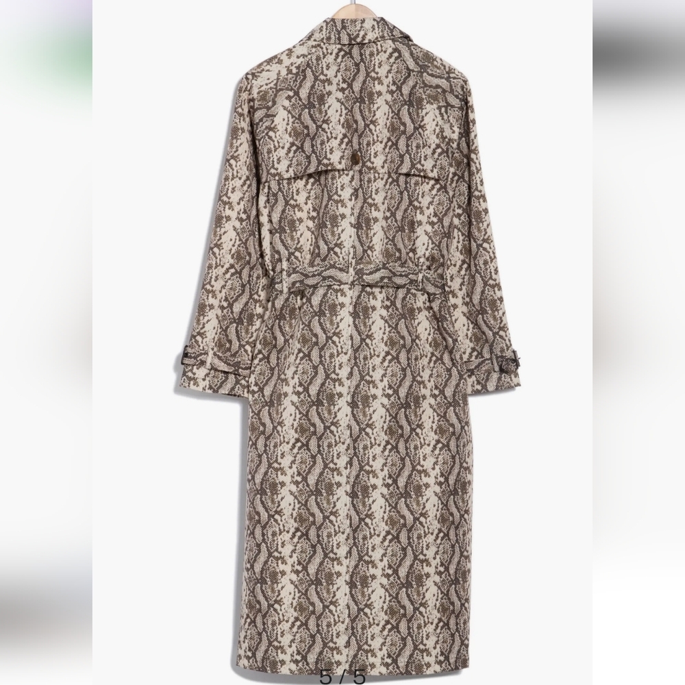 Rebecca Minkoff Black and White Snake Print Coat - Picture 3 of 12
